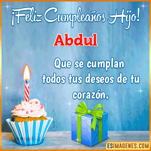 Gif Feliz Cumpleaños Hijo  Abdul