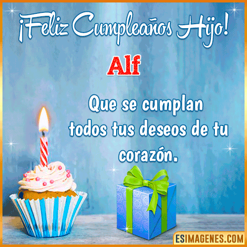 Gif Feliz Cumpleaños Hijo  Alf
