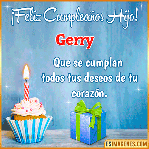 Gif Feliz Cumpleaños Hijo  Gerry