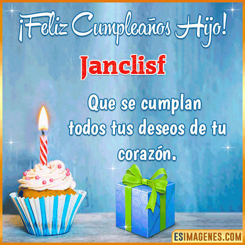 Gif Feliz Cumpleaños Hijo  Janclisf