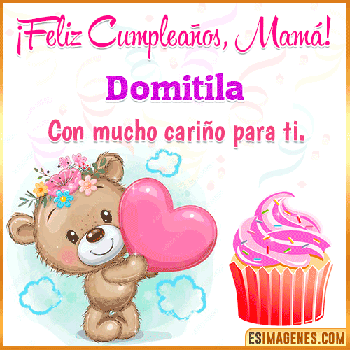 Gif de cumpleaños para mamá  Domitila