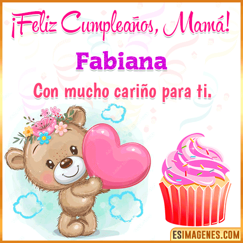 Gif de cumpleaños para mamá  Fabiana
