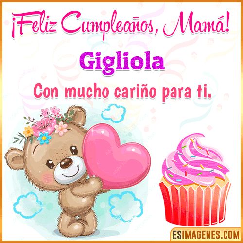 Gif de cumpleaños para mamá  Gigliola