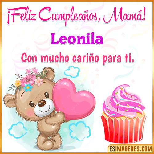 Gif de cumpleaños para mamá  Leonila