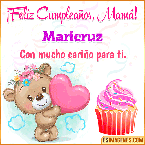Gif de cumpleaños para mamá  Maricruz