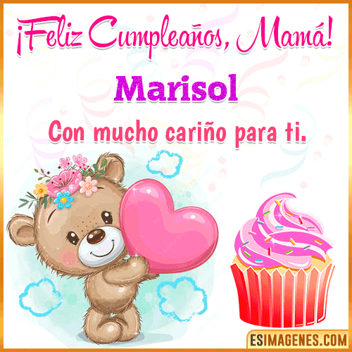 Gif de cumpleaños para mamá  Marisol
