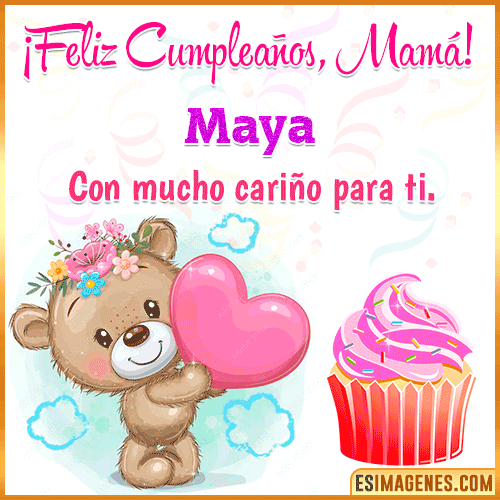 Gif de cumpleaños para mamá  Maya