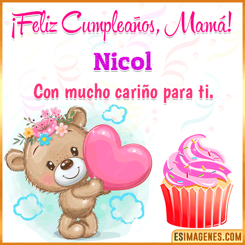 Gif de cumpleaños para mamá  Nicol