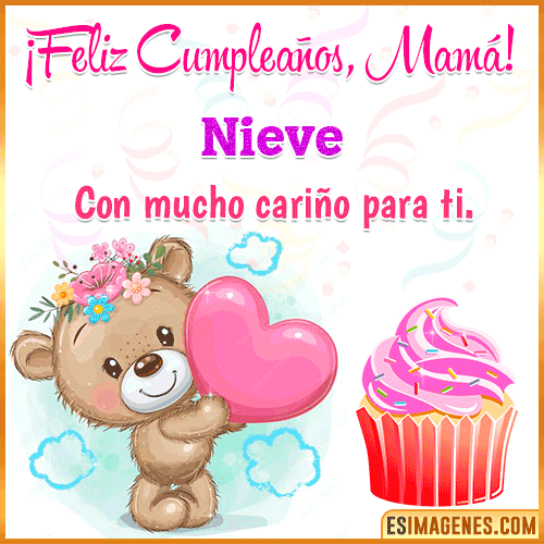 Gif de cumpleaños para mamá  Nieve