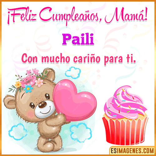 Gif de cumpleaños para mamá  Paili