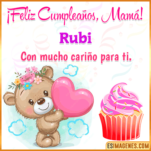 Gif de cumpleaños para mamá  Rubi