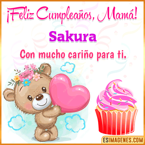 Gif de cumpleaños para mamá  Sakura