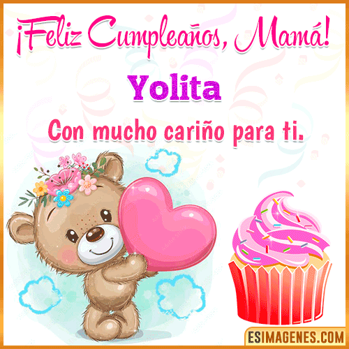 Gif de cumpleaños para mamá  Yolita