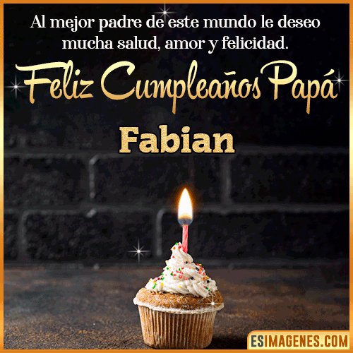 Gif de Feliz Cumpleaños papá  Fabian