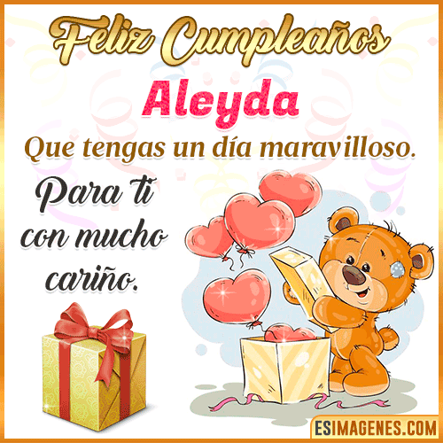Gif para desear feliz cumpleaños  Aleyda