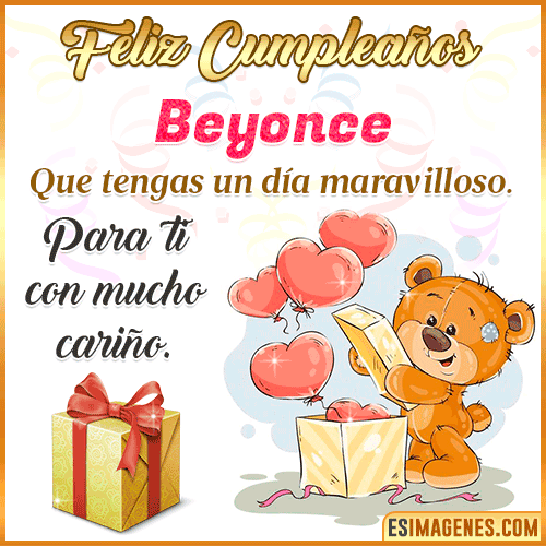 Gif para desear feliz cumpleaños  Beyonce