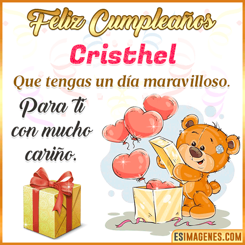 Gif para desear feliz cumpleaños  Cristhel