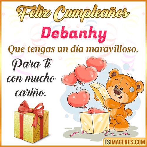 Gif para desear feliz cumpleaños  Debanhy