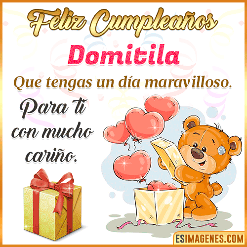 Gif para desear feliz cumpleaños  Domitila