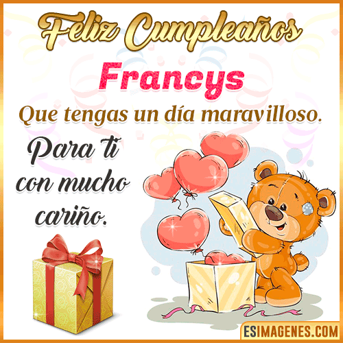 Gif para desear feliz cumpleaños  Francys