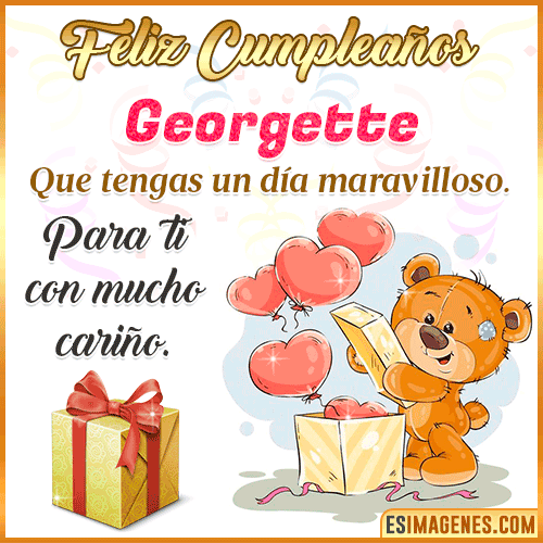 Gif para desear feliz cumpleaños  Georgette