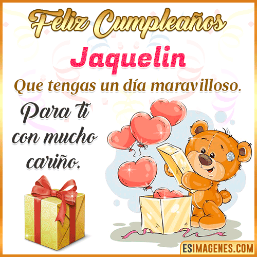 Gif para desear feliz cumpleaños  Jaquelin