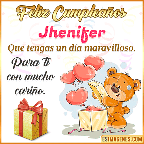 Gif para desear feliz cumpleaños  jhenifer