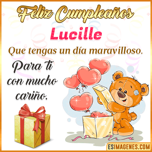 Gif para desear feliz cumpleaños  Lucille