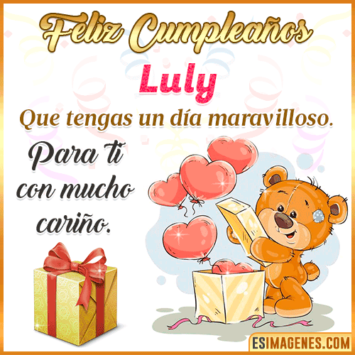 Gif para desear feliz cumpleaños  Luly