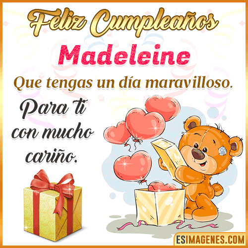 Gif para desear feliz cumpleaños  Madeleine