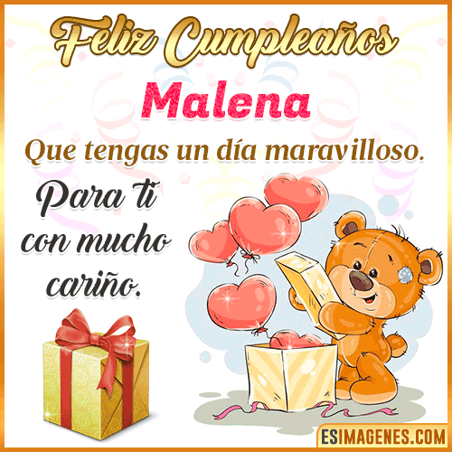 Gif para desear feliz cumpleaños  Malena