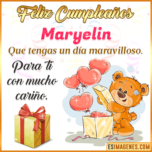 Gif para desear feliz cumpleaños  Maryelin