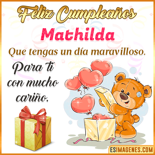 Gif para desear feliz cumpleaños  Mathilda