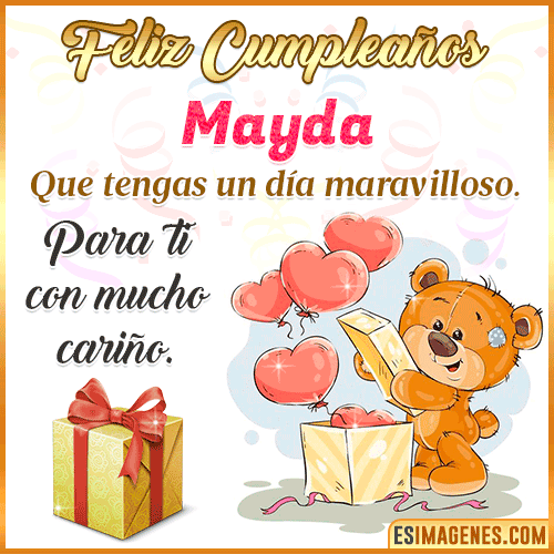 Gif para desear feliz cumpleaños  Mayda