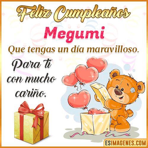 Gif para desear feliz cumpleaños  Megumi