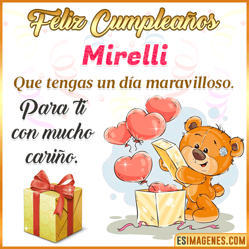 Gif para desear feliz cumpleaños  Mirelli