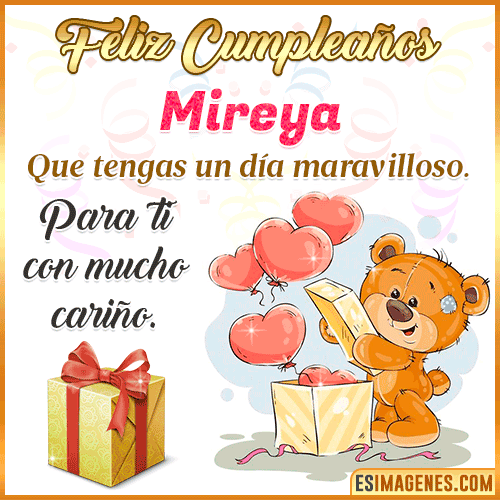 Gif para desear feliz cumpleaños  Mireya