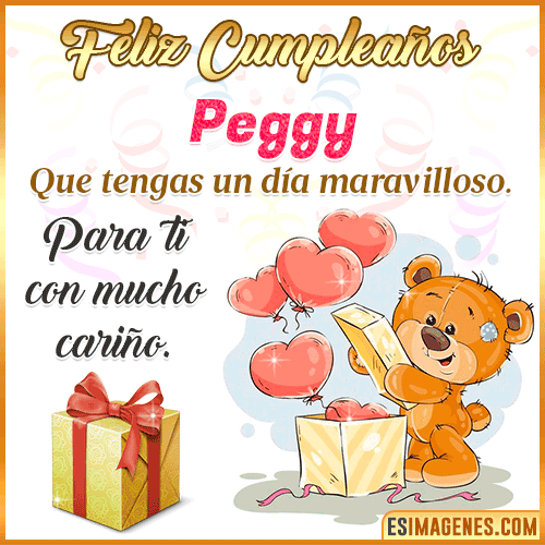 Gif para desear feliz cumpleaños  Peggy