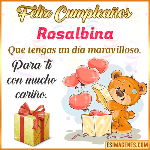 Gif para desear feliz cumpleaños  Rosalbina