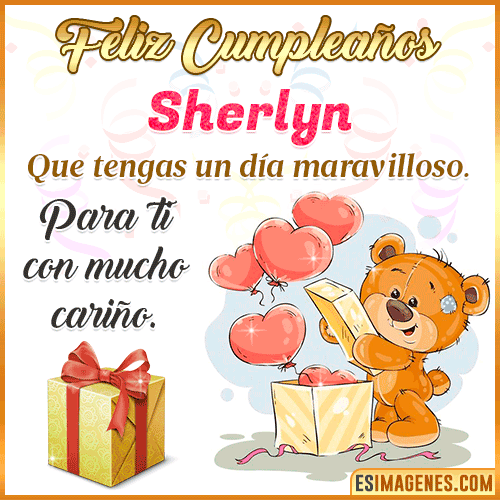 Gif para desear feliz cumpleaños  Sherlyn