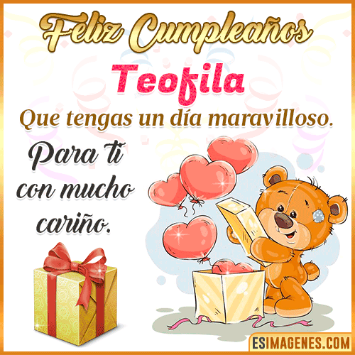 Gif para desear feliz cumpleaños  Teofila