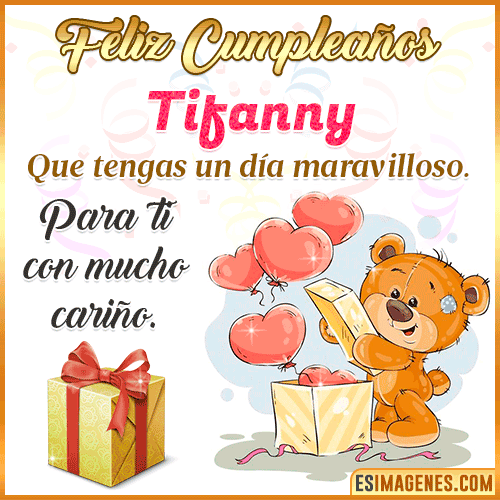 Gif para desear feliz cumpleaños  Tifanny