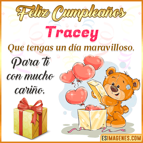 Gif para desear feliz cumpleaños  Tracey