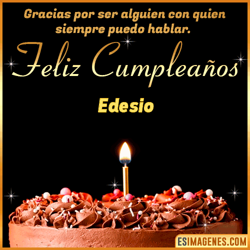 Gif de pastel de Cumpleaños con Nombre  Edesio