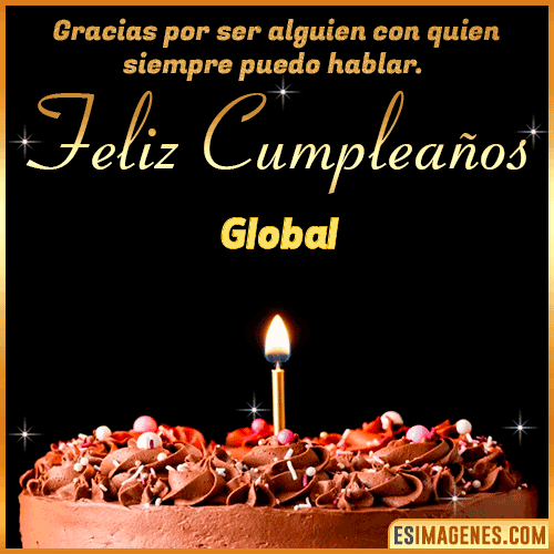 Gif de pastel de Cumpleaños con Nombre  Global