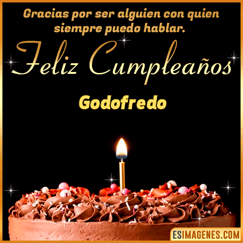 Gif de pastel de Cumpleaños con Nombre  Godofredo