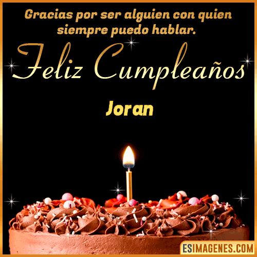Gif de pastel de Cumpleaños con Nombre  Joran