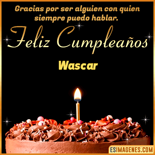 Gif de pastel de Cumpleaños con Nombre  Wascar