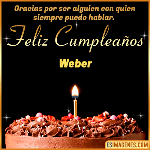 Gif de pastel de Cumpleaños con Nombre  Weber