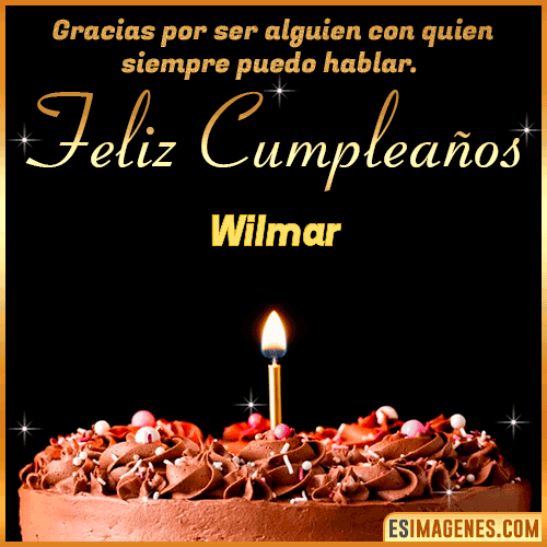 Gif de pastel de Cumpleaños con Nombre  Wilmar